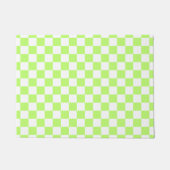 Paillasson Damier vert citron visuel classique (Devant)