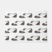 Paillasson Dance Studio Centre Noir et Blanc Tap Chaussure Dé (Devant)