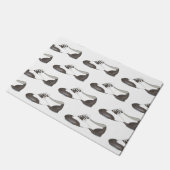 Paillasson Dance Studio Centre Noir et Blanc Tap Chaussure Dé (Incliné)