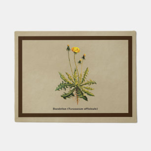 Paillasson Dandelion Sur Vieux Papier