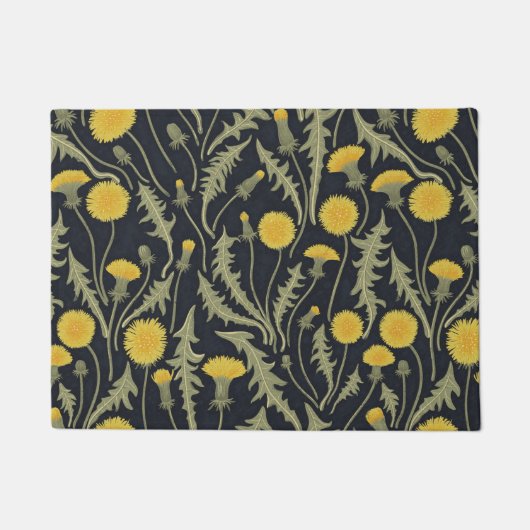 Paillasson Dandelions, vert, jaune et noir (Devant)