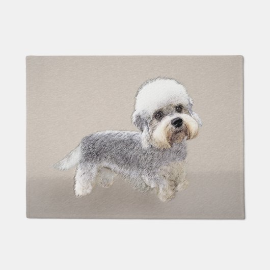 Paillasson Dandie Dinmont Terrier Peinture Chien Art original (Devant)