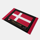 Paillasson Danemark & Danemark Drapeau maison mats/sports Bie (Incliné)