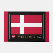 Paillasson Danemark & Danemark Drapeau maison mats/sports Bie (Devant)