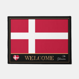 Paillasson Danemark & Danemark Flag house mats/sports Bienven