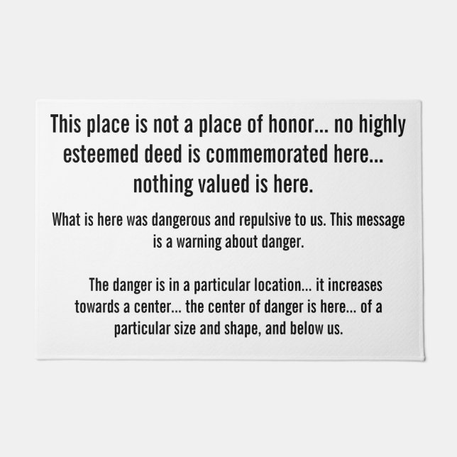 Paillasson Dangers mémétiques (Devant)