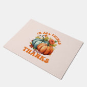 Paillasson Dans toutes les choses donner Merci Citrouille (Incliné)