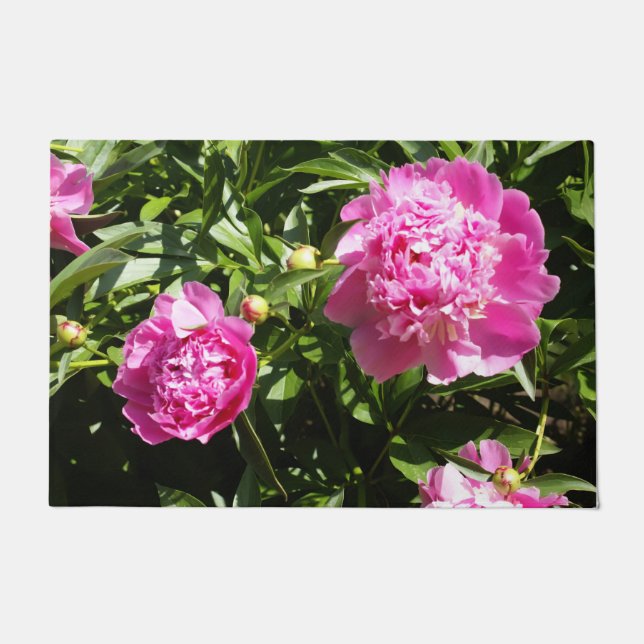 Paillasson Dark rose peonies (Devant)
