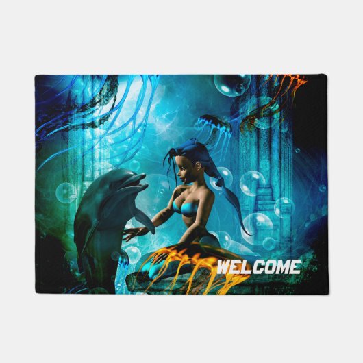 Paillasson Dauphin drôle (Devant)