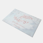 Paillasson Dauphin rose mat personnalisé (Incliné)