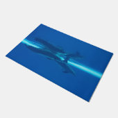 Paillasson Dauphins et réflexion, océan bleu (Incliné)
