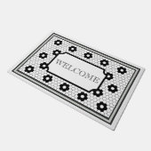 Paillasson de carreaux hexagonale vert gris mat de (Incliné)