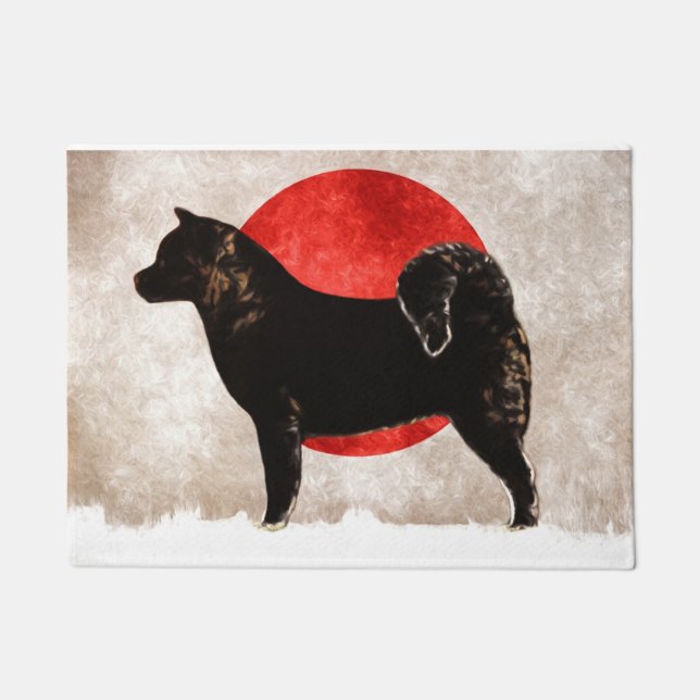 Paillasson de porte de chien d'Akita (Devant)