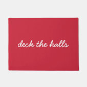 Paillasson Deck Les Halls Noël Vacances Simple Script Rouge (Devant)
