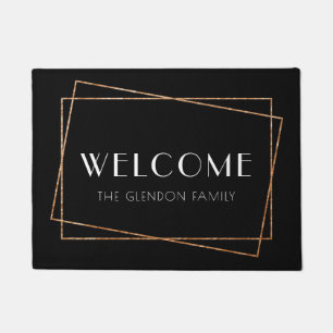 Paillasson Décor art déco noir et or