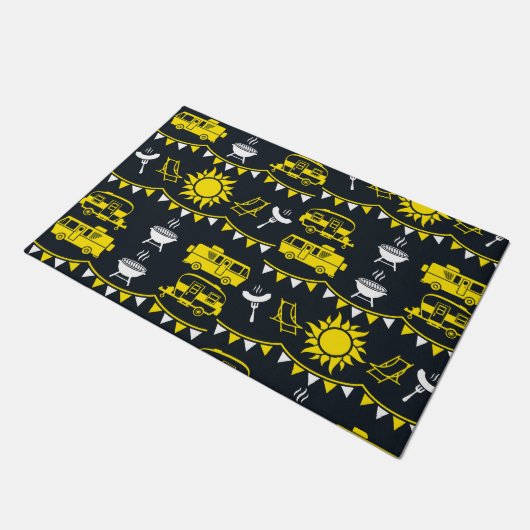 Paillasson Décor camping Caravan (Incliné)