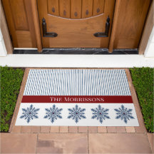 Décor de flocon d'hiver avec rayures et accentuati