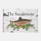 Paillasson Décor de pêche à la truite, Noël de truite (Devant)