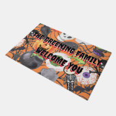 Paillasson Décor déplaisant d'Halloween effrayant (Incliné)