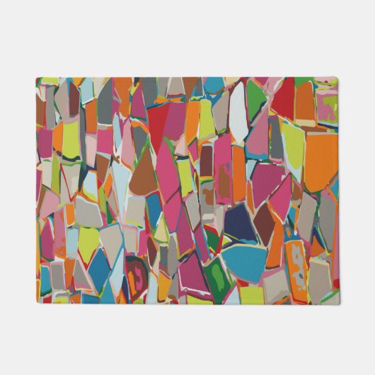 Paillasson Décor géométrique Art moderne mat multicouleur (Devant)