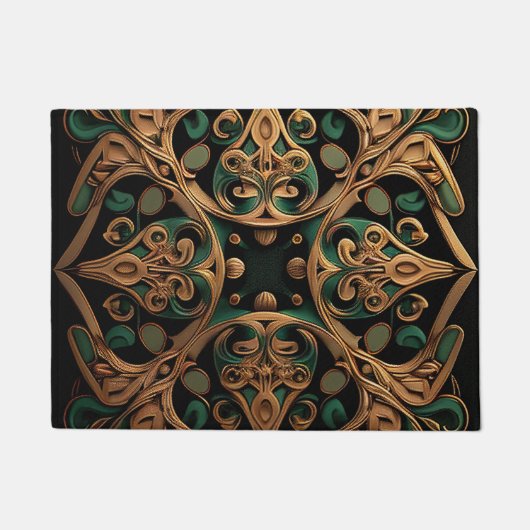 Paillasson Décoration Motif en bronze vert (Devant)