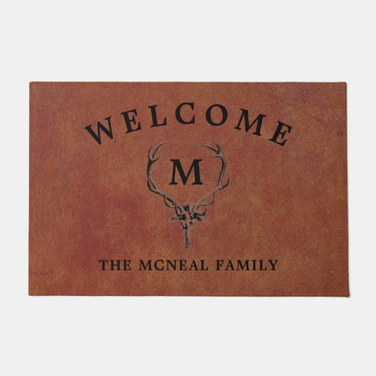 Paillasson Deer Antlers Faux Cuir (Devant)