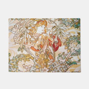 Paillasson Déesse des fleurs Art Nouveau oeuvre d'Alphons Bea