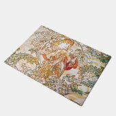Paillasson Déesse des fleurs Art Nouveau oeuvre d'Alphons Bea (Incliné)