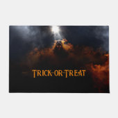 Paillasson Démon foncé avec halloween de fumée orange (Devant)