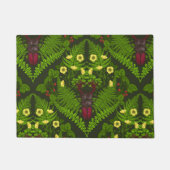 Paillasson Dendroctones et fougères, feuilles verts (Devant)