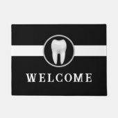 Paillasson Dentiste Bright Tooth Plain Black Bureau dentaire (Devant)