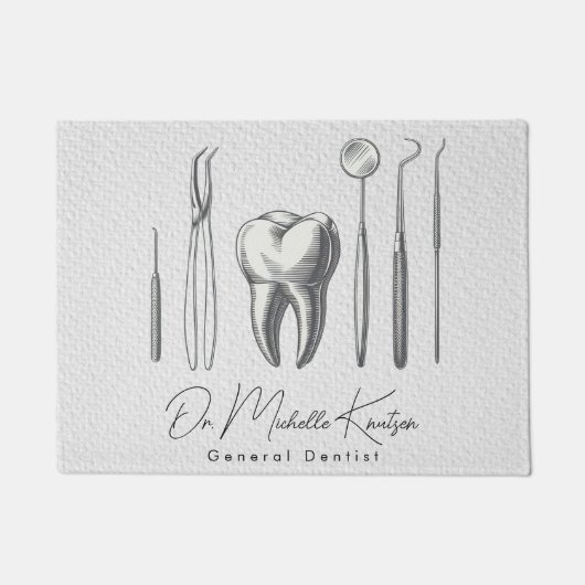 Paillasson Dentiste tendance Professional Dental White (Devant)
