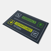 Paillasson Departure Arrival doormat, Aviation gift (Incliné)