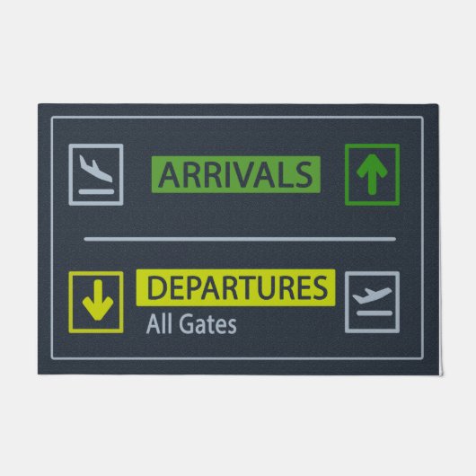 Paillasson Departure Arrival doormat, Aviation gift (Devant)