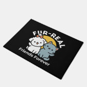 Paillasson Des amis vrais pour toujours | Cute Cat & Chien Du (Incliné)