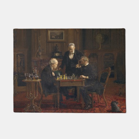 Paillasson Des gentillesses jouent à un jeu d'échecs (Thomas  (Devant)
