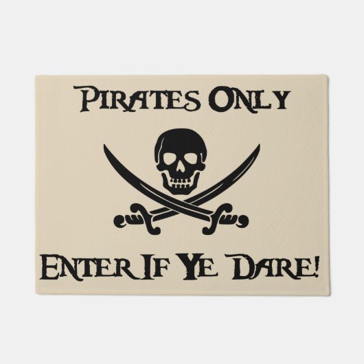 Paillasson Des pirates seulement - entrez si le YE osent ! - (Devant)