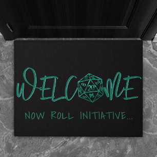 Paillasson Dés RPG   Emerald Imaginaire Tabletop Gamer Bienve