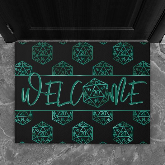 Paillasson Dés RPG | Emerald Imaginaire Tabletop Gamer Bienve