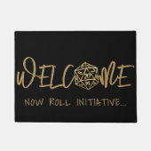 Paillasson Dés RPG | Gold Imaginaire Tabletop PnP Gamer Bienv (Devant)