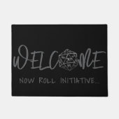 Paillasson Dés RPG | Imaginaire Tabletop Retro Gamer Bienvenu (Devant)