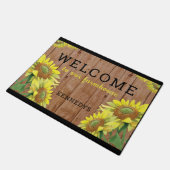 Paillasson Des Tournesols En Bois Russe Bienvenue Dans Notre (Incliné)