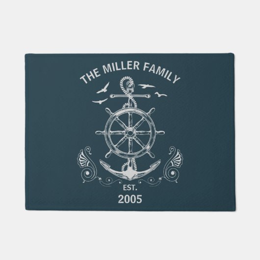 Paillasson Design à thème nautique avec décor océanique (Devant)