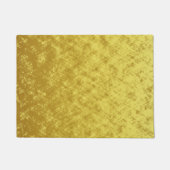 Paillasson Design abstrait plaqué or et feuille jaune (Devant)