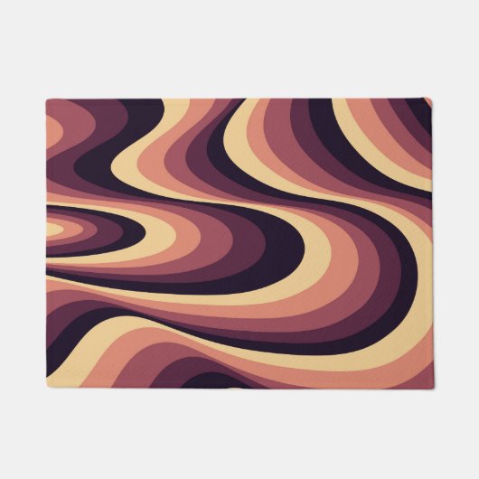 Paillasson Design abstrait violet, rose et beige (Devant)