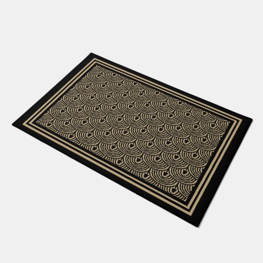 Paillasson Design Art Déco Tan Noir (Incliné)