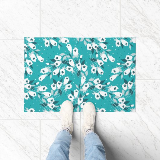 Paillasson Design d'art botanique Motif élégant à la fleur de (Intérieur)