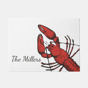 Paillasson Design de homard rouge de style vintage