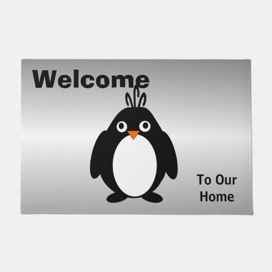 Paillasson Design de pingouin personnalisé (Devant)