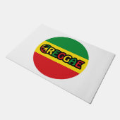 Paillasson Design de reggae avec couleurs de drapeau reggae (Incliné)